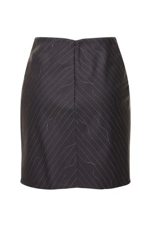 Dark grey pinstripe draped miniskirt OFF WHITE | OWCU009S24FAB0020700